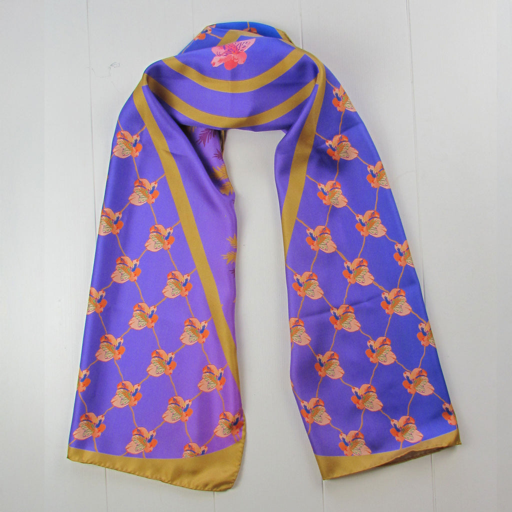 Amethyst Garden - Silk scarf