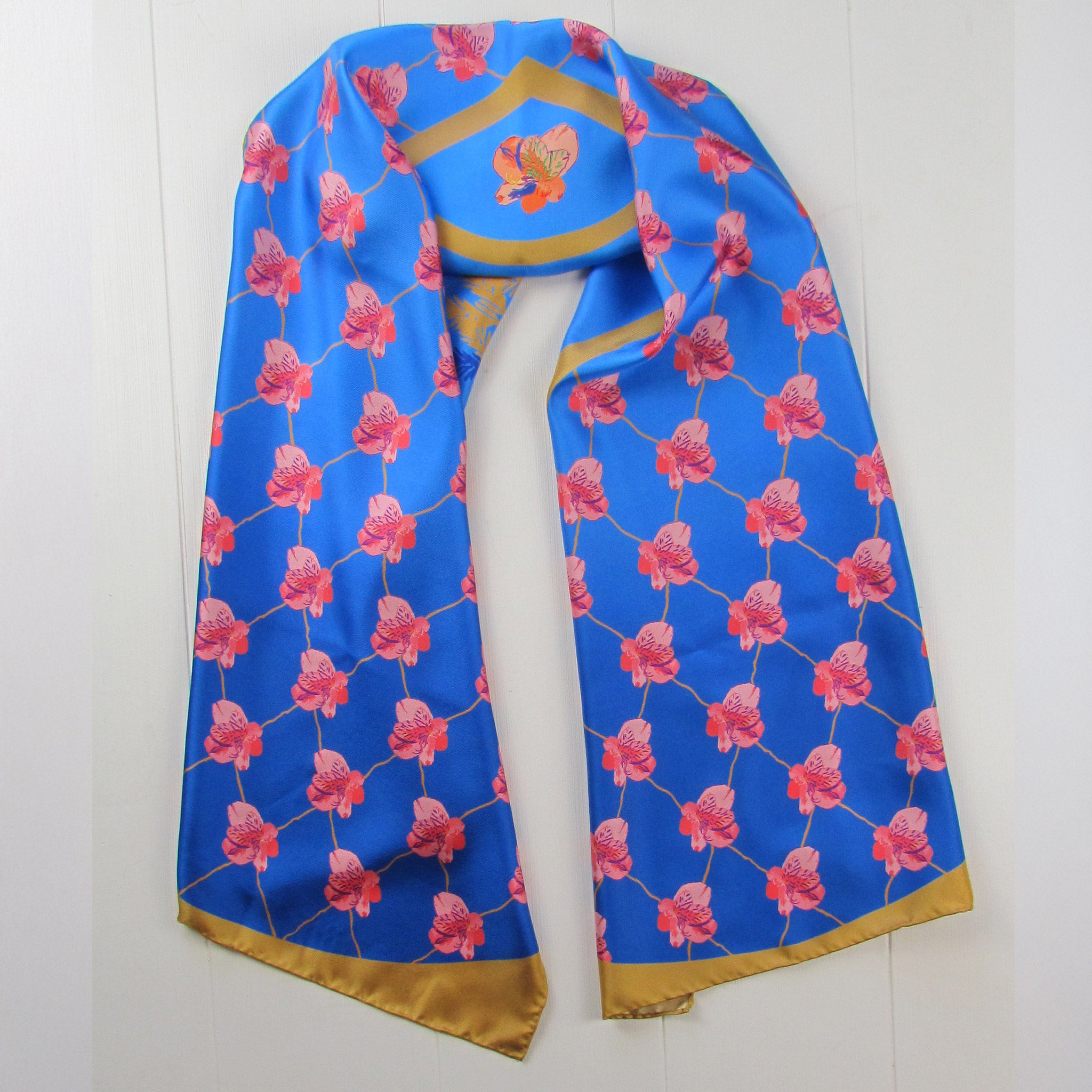 Saffire garden - silk scarf
